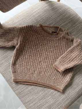 H&M Crewneck Sweater in Warm Light Brown